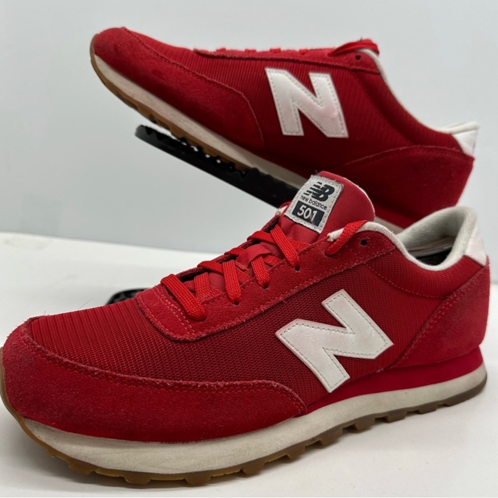 New Balance 501 Mens 10.5 Shoes Sneakers Red Suede Ripple Low ML501CVB